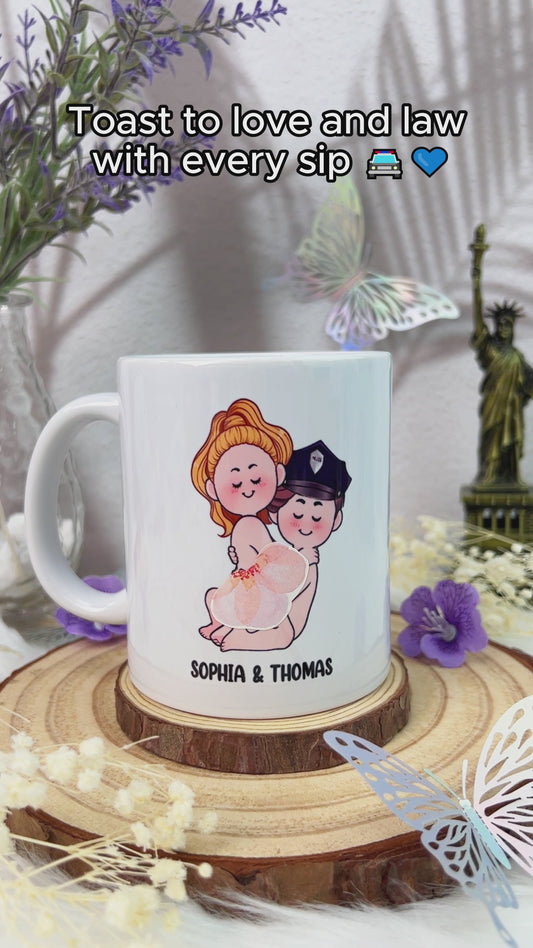 I Do Love The Police - Personalized Couple Mug