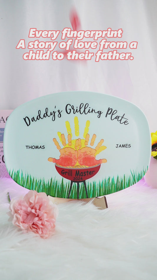 Daddy's Grilling Plate - Personalized Father Plate