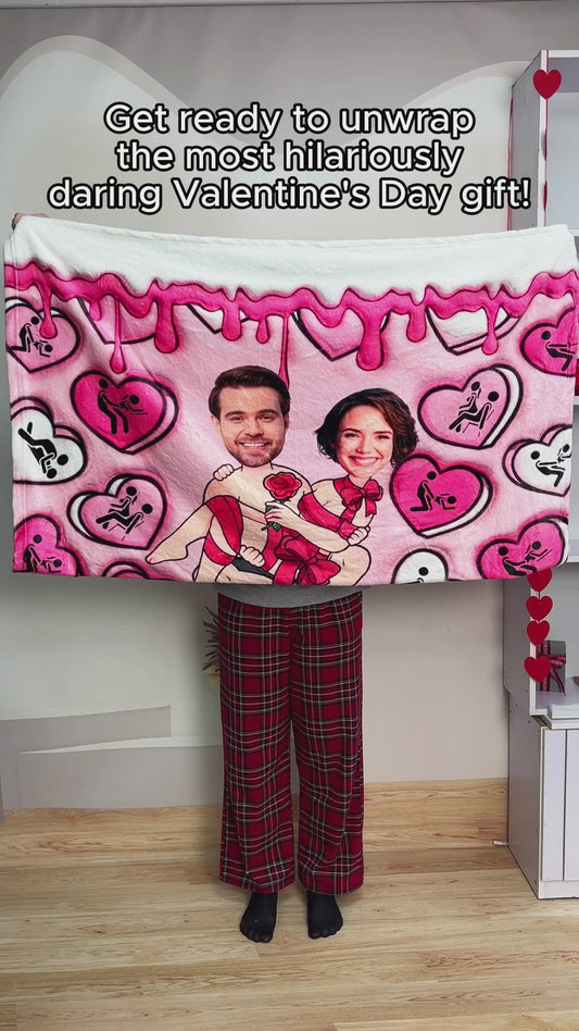 My Favorite Place Is Inside Your Hug Heart Candy - Personalized Couple Blanket