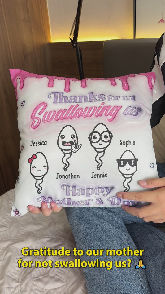 Thanks You Mom - Personalized Mother Throw Pillow
