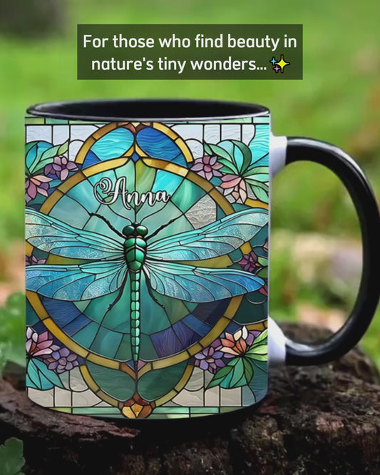 Beautiful Dragon Fly - Personalized Dragonfly Accent Mug