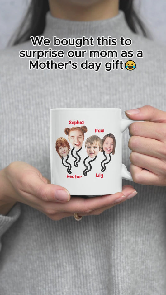 Thanks Mom For Not Swallowing Us - Personalized Mother Mug