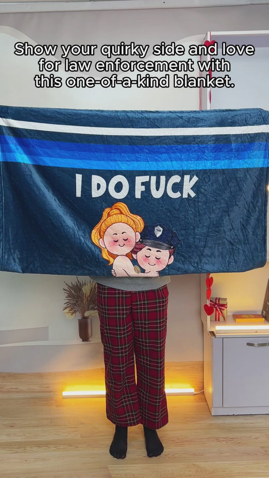 I Do Love The Police - Personalized Couple Blanket