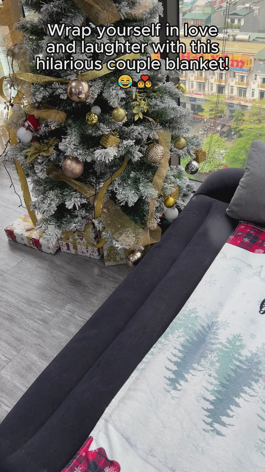 Baby It's Cold Outside - Personalized Couple Blanket