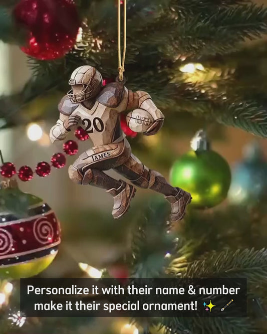 Strong One - Personalized Football Ornament