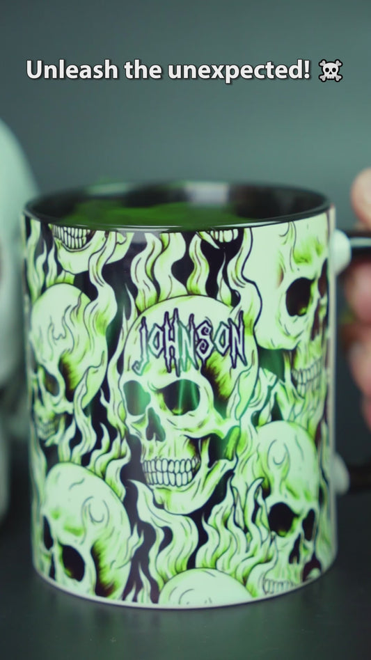 Green Skull - Personalized Skull Mug