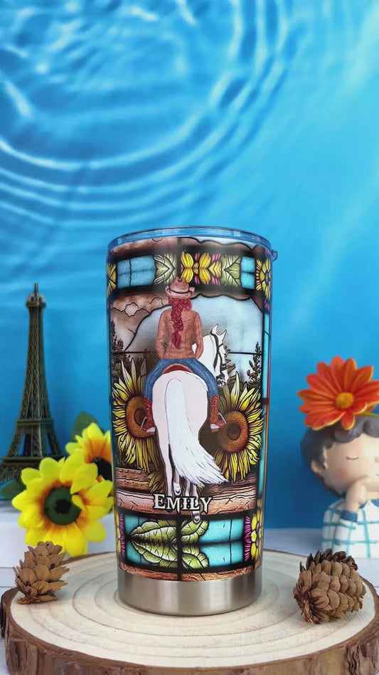 Just A Girl Who Loves Horses - Personalized Horse Tumbler