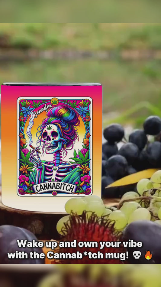 Cannab*tch - Personalisierter Becher mit Cannabis-Akzent