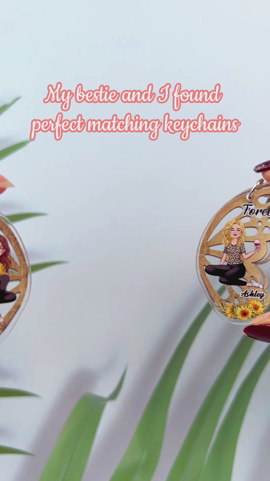 Bestie Forever - Personalized Bestie Transparent Keychain