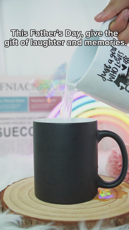 Like Father Like Daughter Fist Bump Handshake - Personalized Father Mug