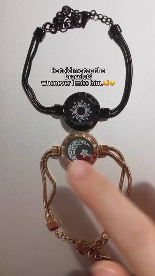 Sun And Moon Touch Vibrating Matching Bracelets - Couple Sun Moon Touch Matching Bracelets