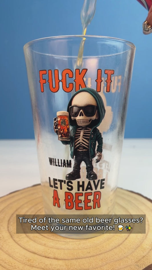 Lass uns ein Bier trinken – personalisiertes Bierglas