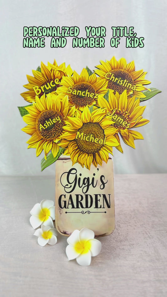 Grandma's Garden - Personalized Grandma Wood Sign