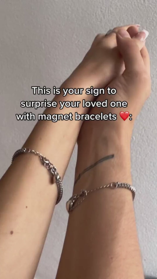 Any Name - Personalized Couple Engraved Magnetic Bracelet