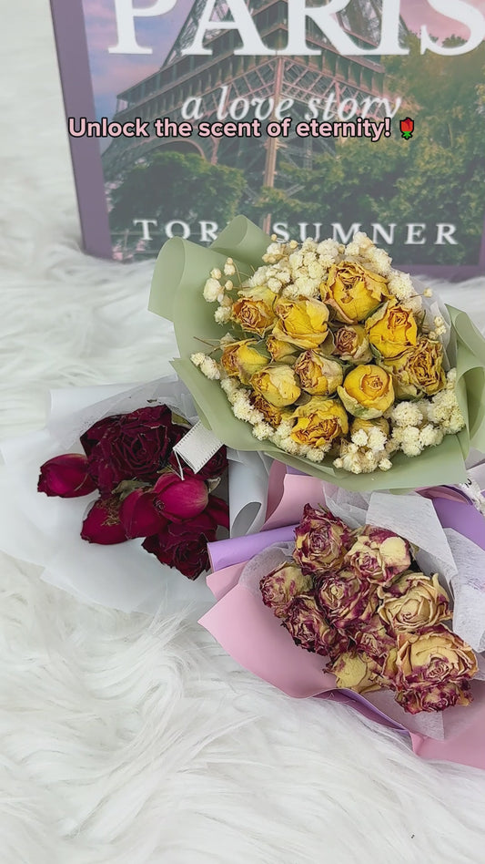 Mini-Strauß getrockneter Blumen – Personalisierter Auto-Lufterfrischer mit Trockenblumenclip