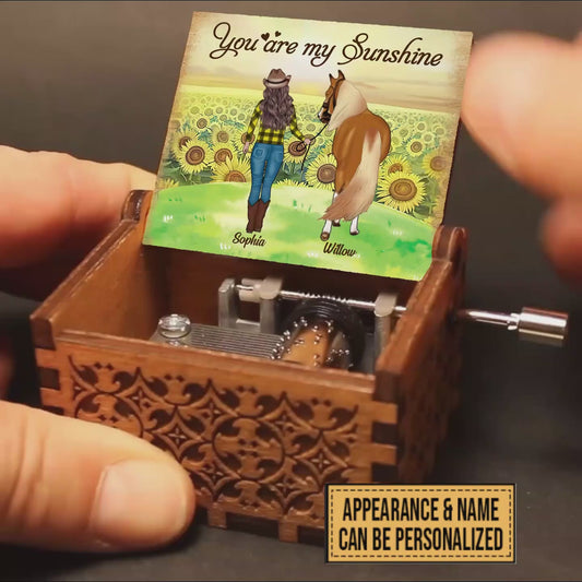 You're My Sunshine - Personalized Horse Hand Crank Music Box