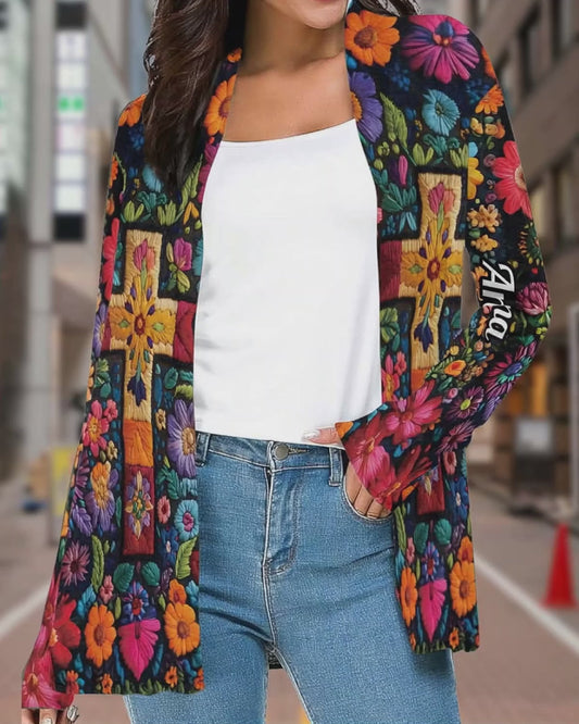 Floral - Personalized Christian Cardigan