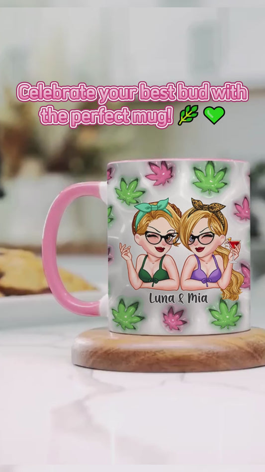 Best Buds Forever - Personalized Weed Accent Mug