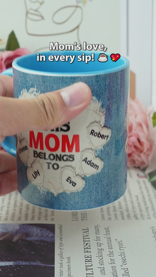 This Mom Belongs To - Personalized Mother Accent Mug
