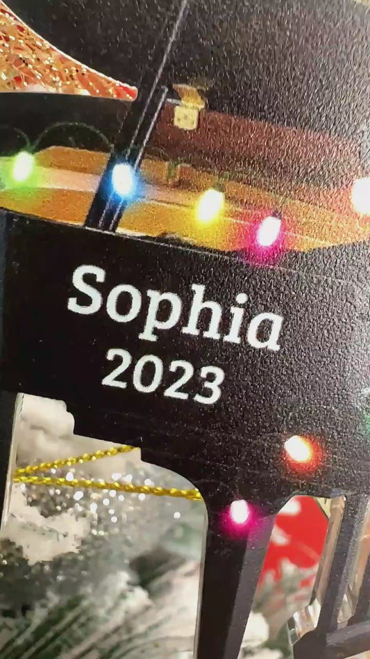 Piano - Ornement de Noël personnalisé (Imprimé des deux côtés)