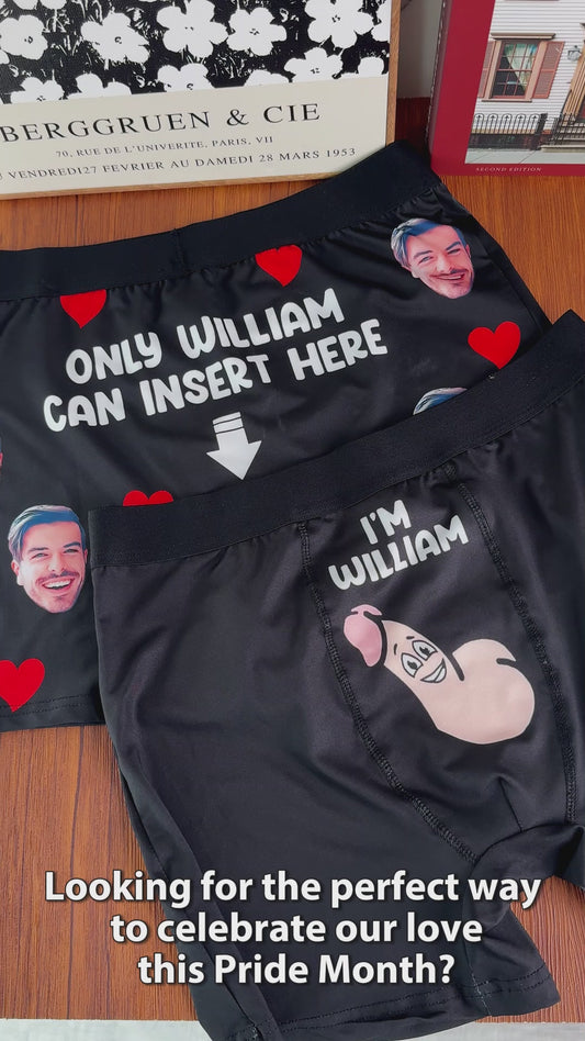 Seul vous pouvez l'insérer - Boxers pour hommes personnalisés de soutien LGBT