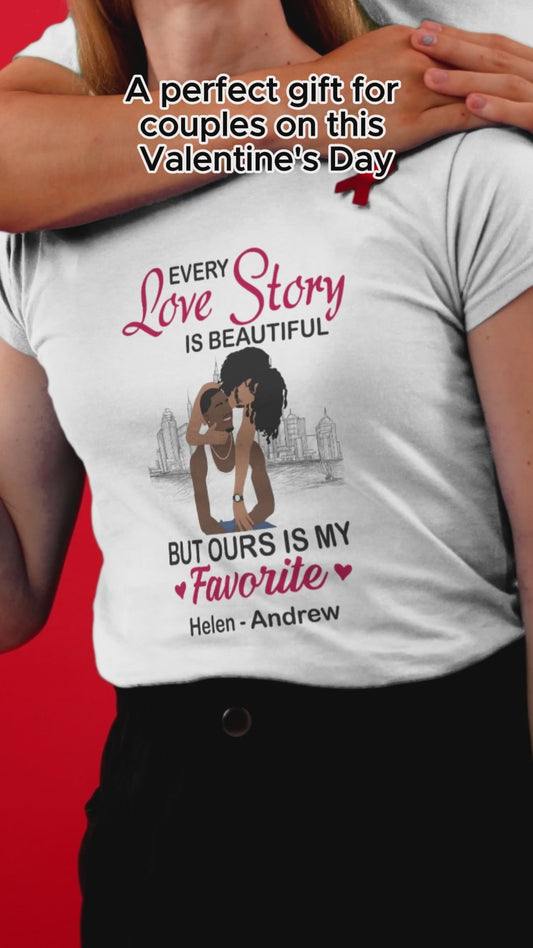 Our Story Is My Favorite - Personalized African American T-shirt And Hoodie