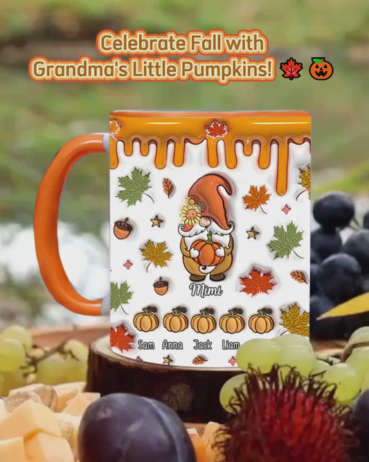 Grandma's Little Pumpkins - Personalized Grandma Accent Mug