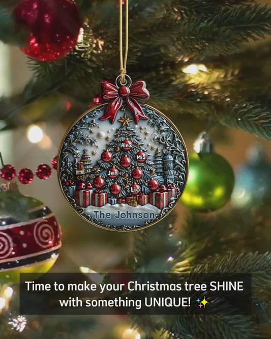 Frohe Weihnachten – Personalisierter, individuell geformter Familienschmuck