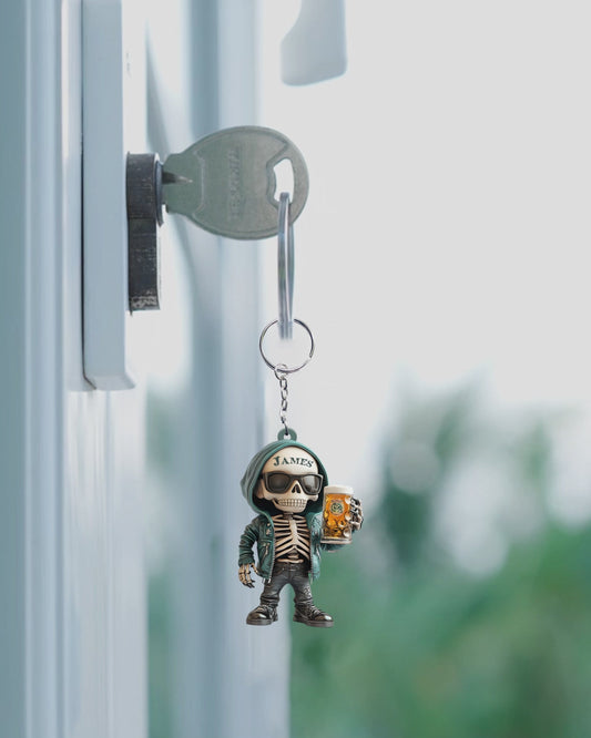 Cool Guys Drink Beer - Personalized Beer Keychain