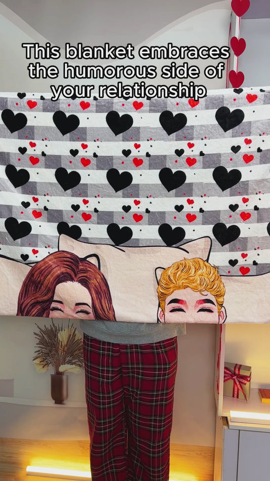 I Love You Even When You Fart Under The Blankets - Personalized Couple Blanket