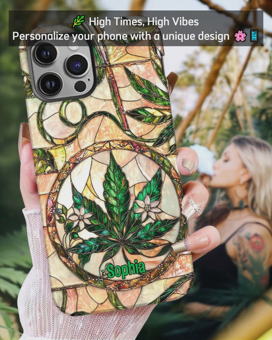 High Times - Coque de téléphone personnalisée avec impression intégrale sur le thème du cannabis