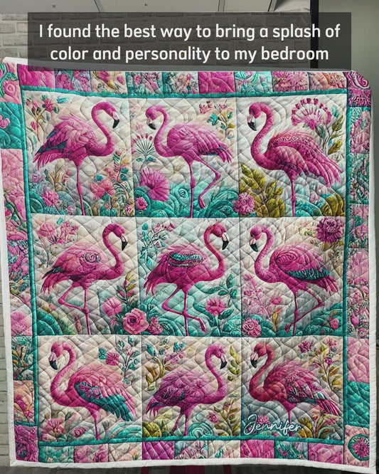 Wunderschöner Flamingo – personalisierte Flamingo-Decke