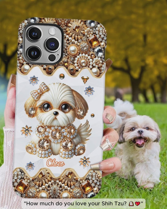 Love Shih Tzu - Personalized Dog Full Print Phone Case