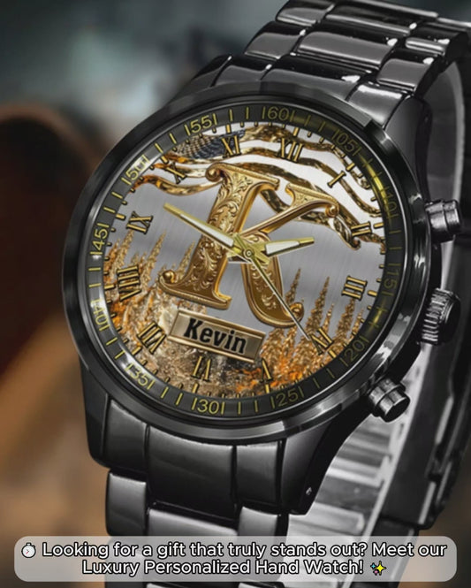 Name Initial Alphabet - Personalized Luxury Hand Watch
