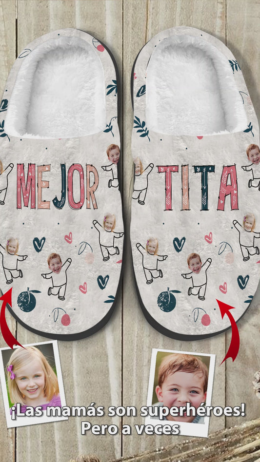 Mejor Mamá Feliz Día de la Madre - Personalized Mother Slippers