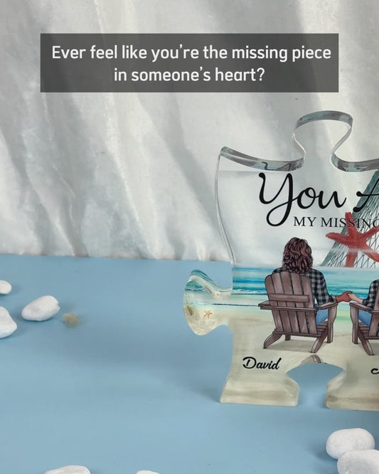 You Are My Missing Piece - Personalized Couple Custom Shaped Acrylic Plaque