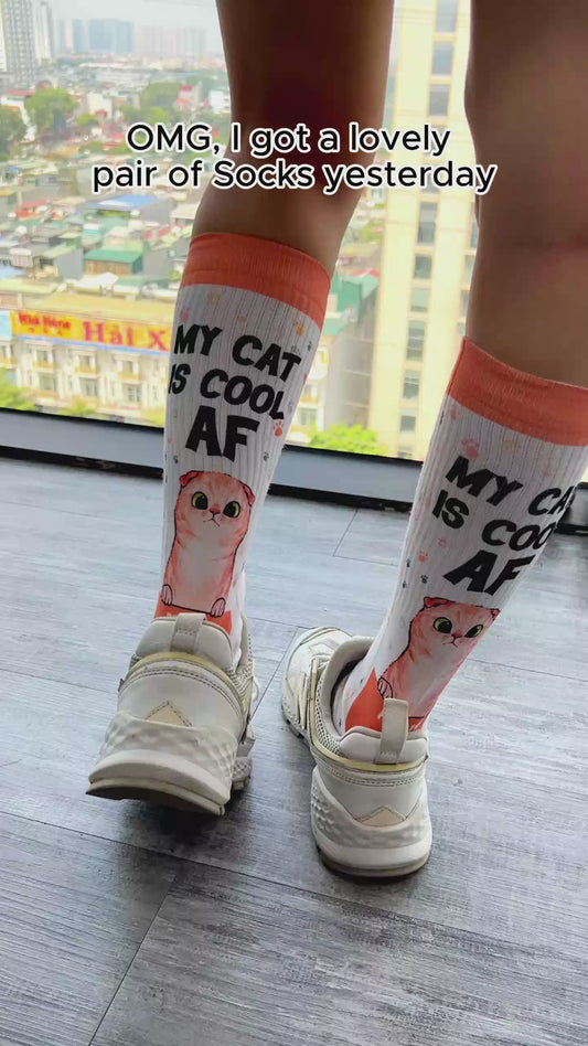 Meine Katze ist cool – personalisierte Hundesocken