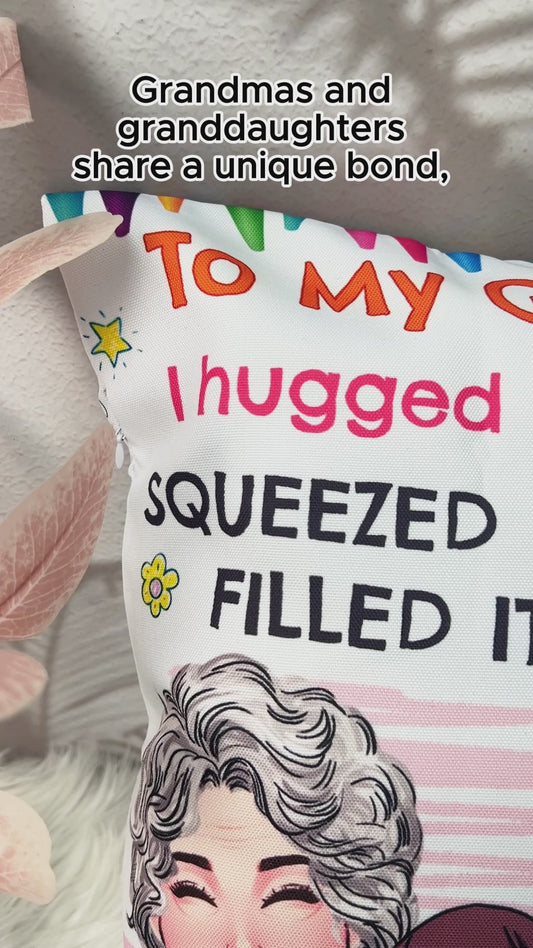 To My Granddaughter Daughter - Personalized Grandma Throw Pillow