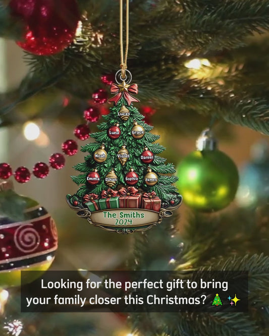 Frohe Weihnachten – Personalisierter, individuell geformter Familienschmuck