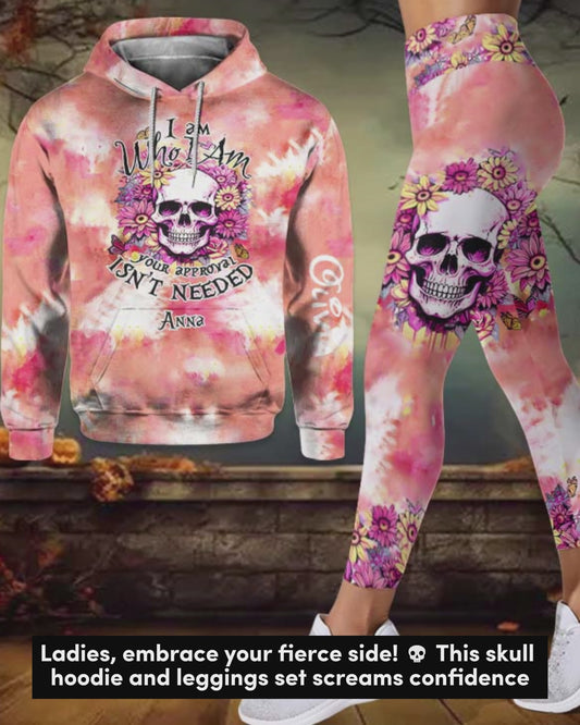 I Am Who I Am - Personalized Skull Hoodie and Leggings