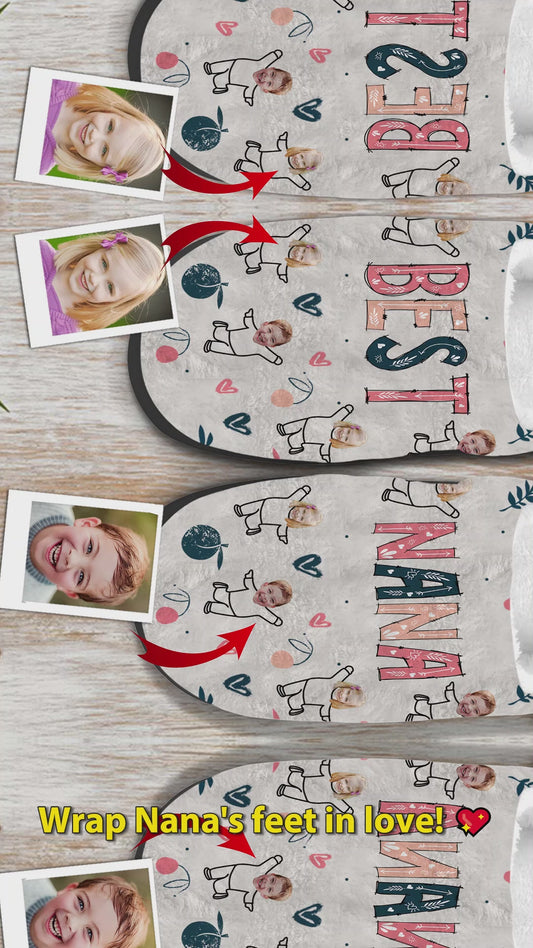 Best Grandma/Nana/Mother/Mama - Personalized Grandma Slippers