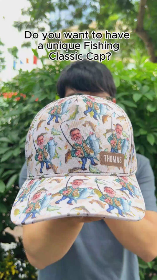 Photo Inserted Funny Fishing - Personalized Fishing Classic Cap