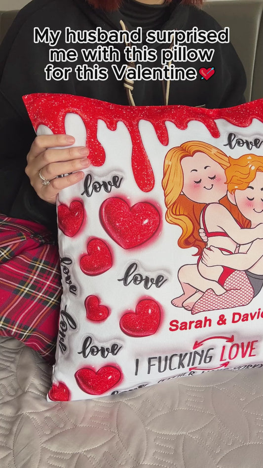 I Love You - Personalized Couple Throw Pillow