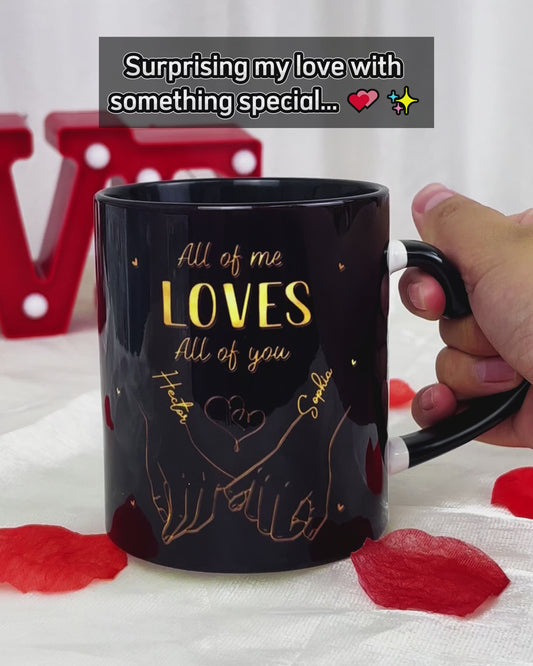 From Our First Kiss Till Our Last Breath - Personalized Couple Heart Handle Mug