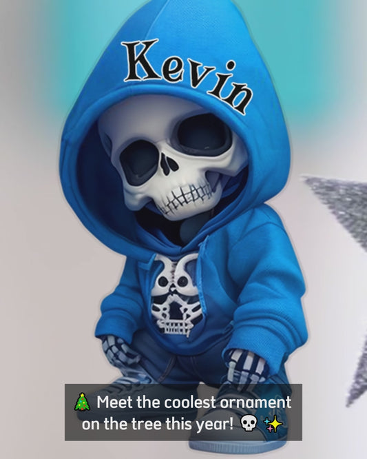 Stylish Skeleton - Personalized Skull Custom Shaped Ornament