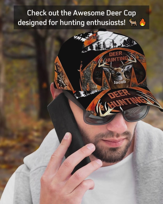 Awesome Deer - Personalized Hunting Classic Cap