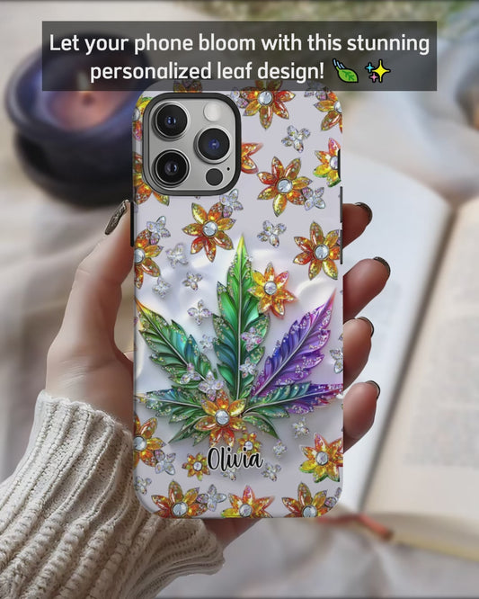 Belle feuille - Coque de téléphone personnalisée avec motif cannabis