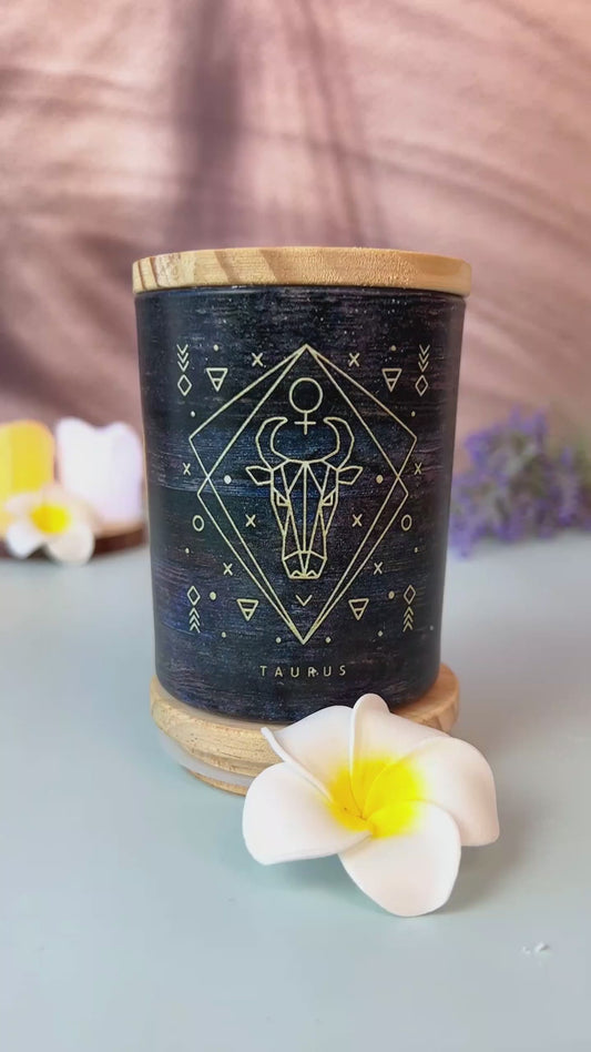 Zodiac Nutrition Facts - Personalized Horoscope Candle With Wooden Lid