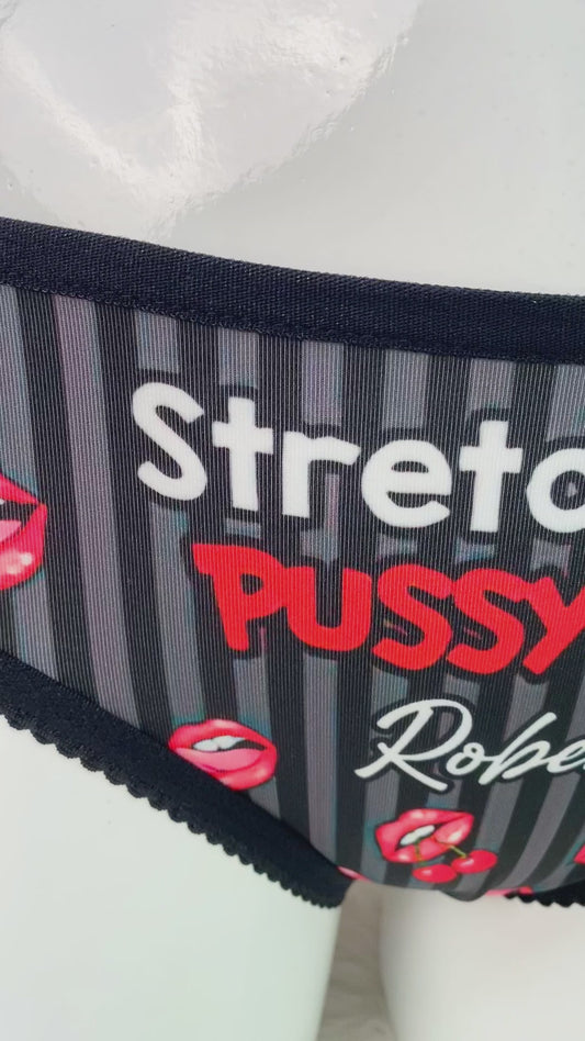 Stretch This Pussy Out - Personalized Couple Lace Border Women Briefs