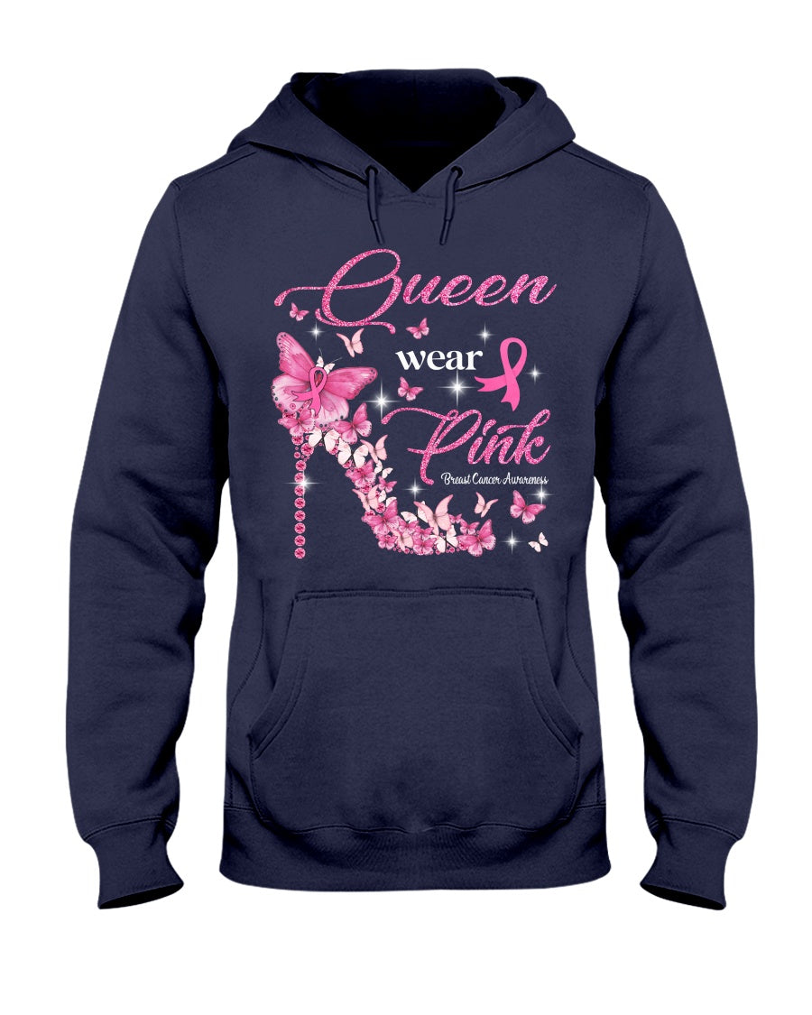 Queen Wear Pink - T-shirt et sweat à capuche de sensibilisation au cancer du sein 0822